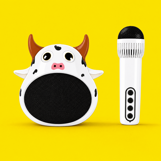 Karaoke set dječji sa zvučnikom i mikrofonom LILBIG MM-2630, krava