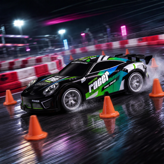 Auto R/C drift Neon Drifter s LED svjetlima LILBIG RC-2619, crni, 1:22